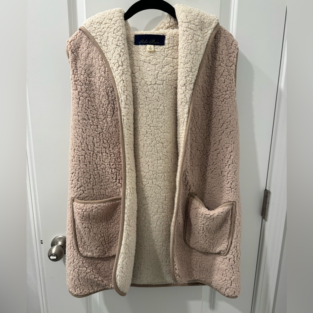Blue Rain Cream and Tan Teddy Jacket